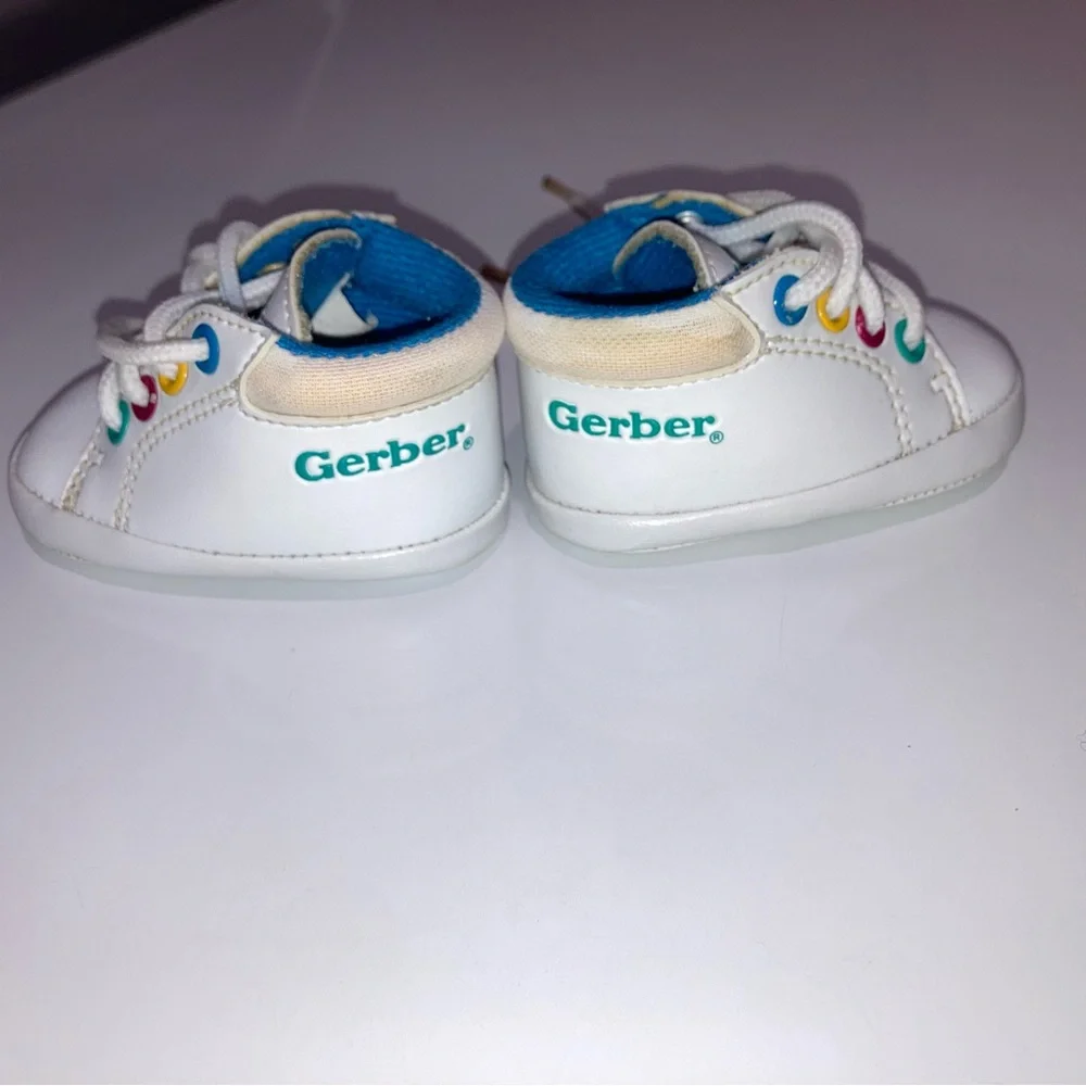 Gerber Vintage‎ Crib Shoes / Slip Guard / Infant shoes 1980's approx size 0